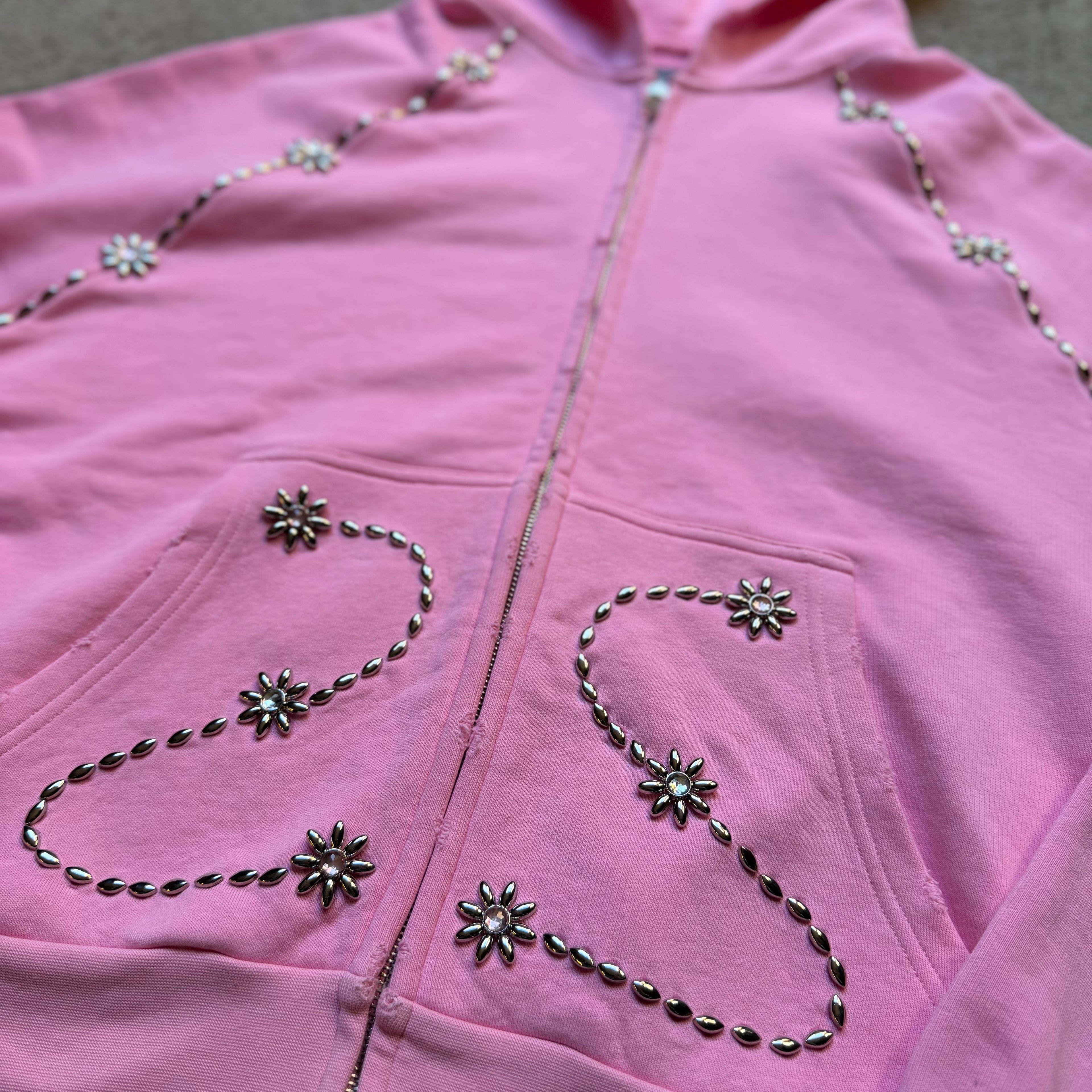 Pink SUN FLOWER Zip up
