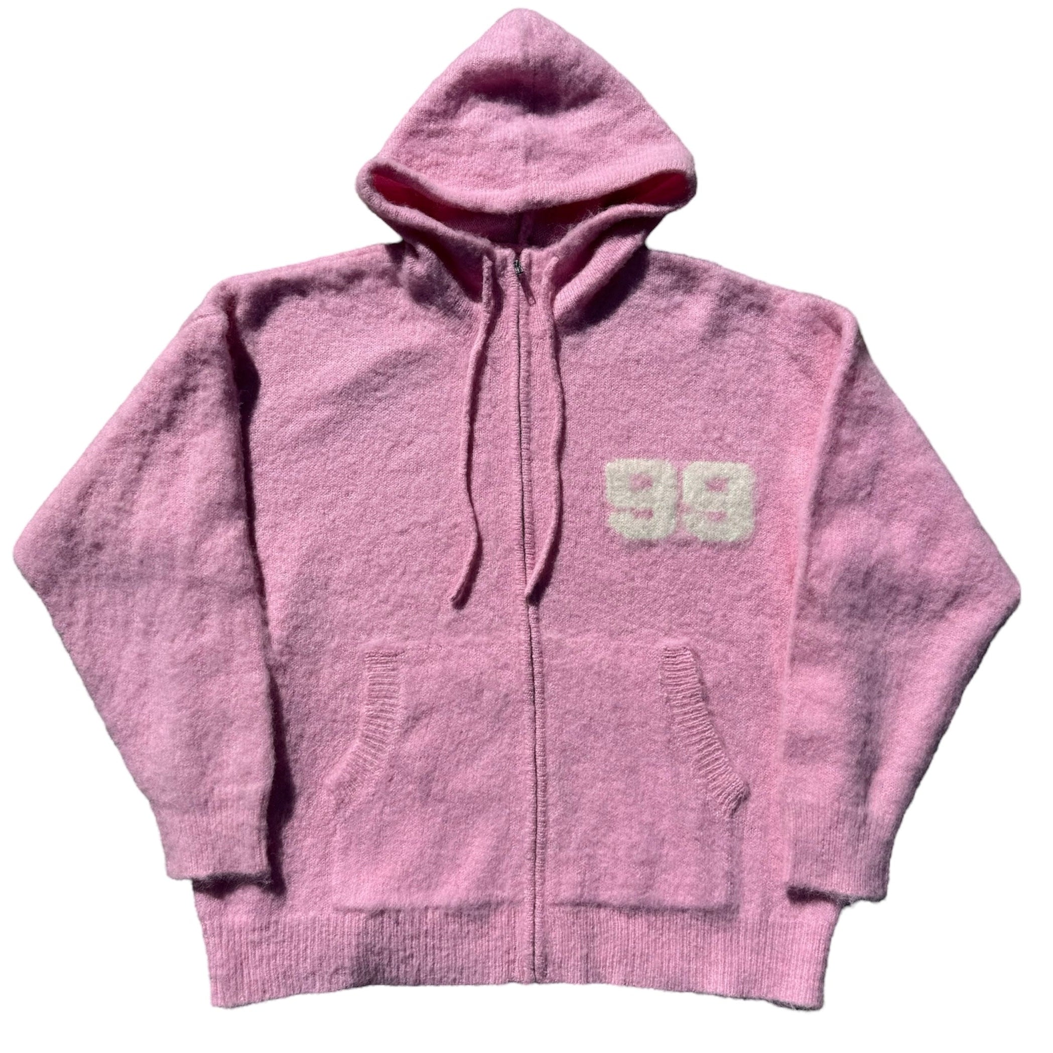 Mohair Zip Up Pink