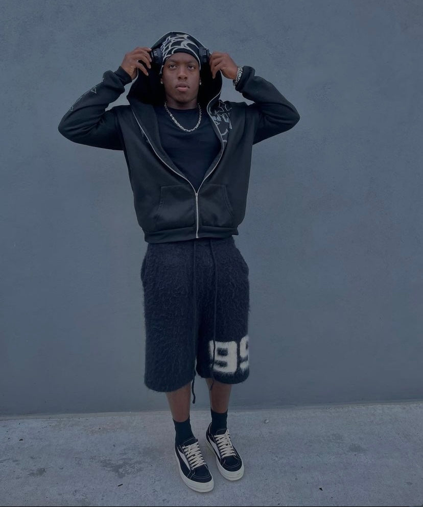 Mohair Shorts Black