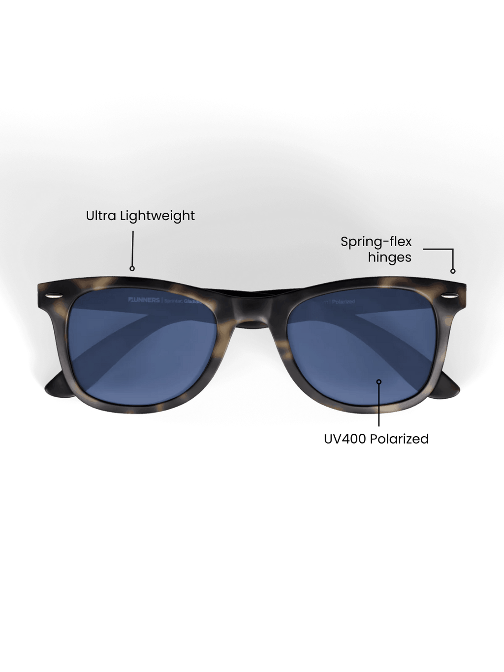 Tortoise Square Sport Sunglasses - Polarized UV400 for Men & Women