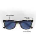 Tortoise Square Sport Sunglasses - Polarized UV400 for Men & Women